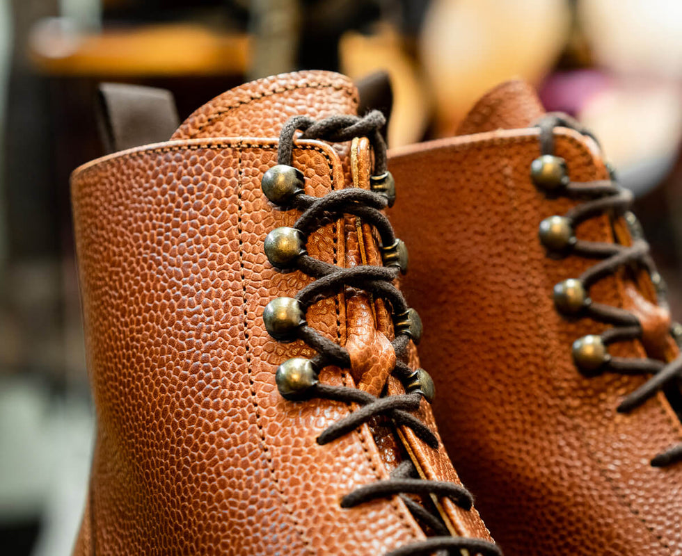 Boots Wild Cuir grainé marron clair