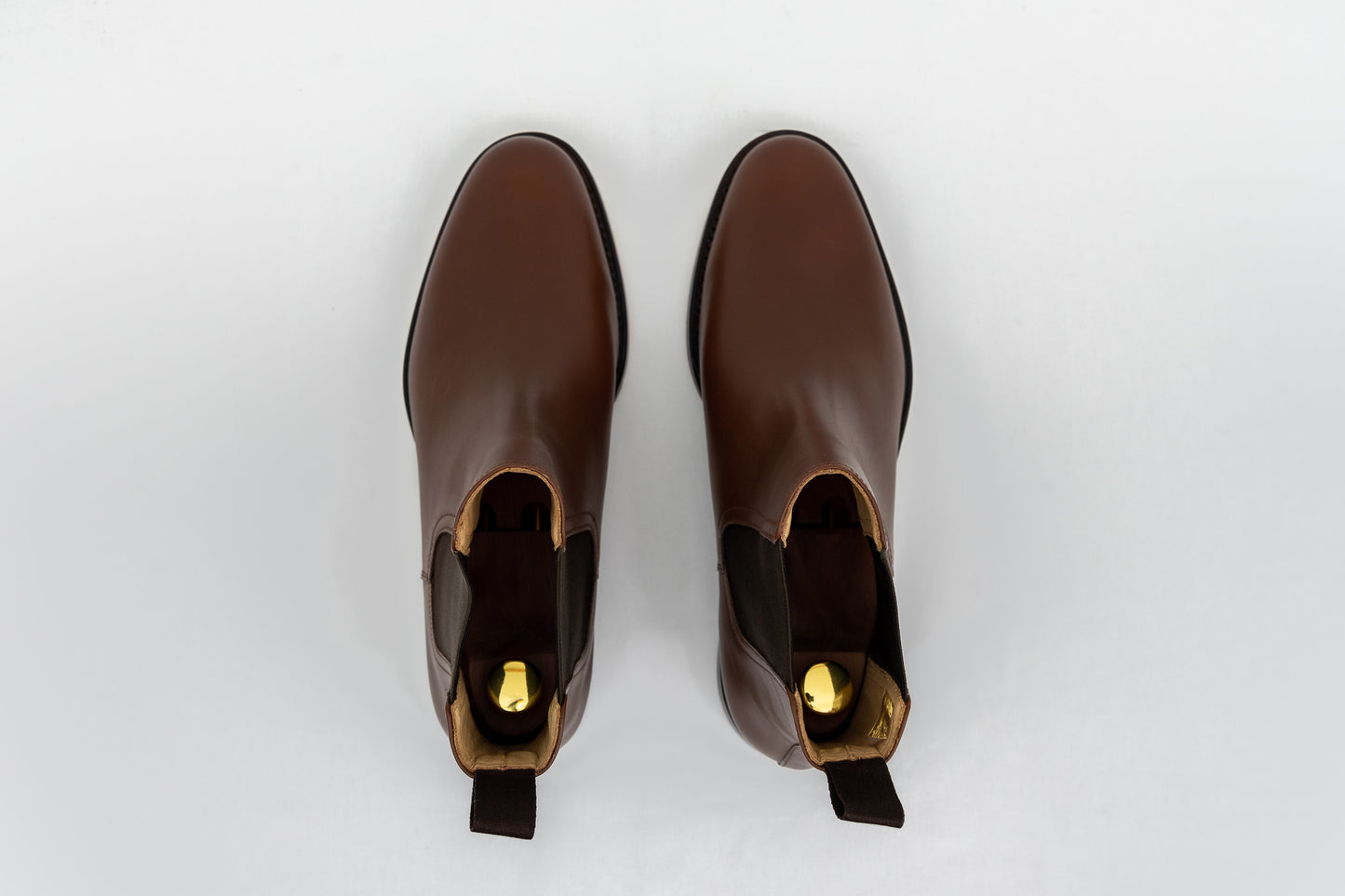 ypsons chelsea boots homme cuir marron vue dessus