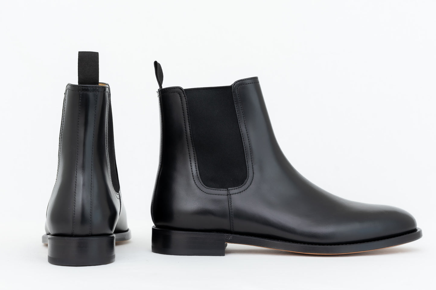 ypsons chelsea boots homme cuir noir vue de profil