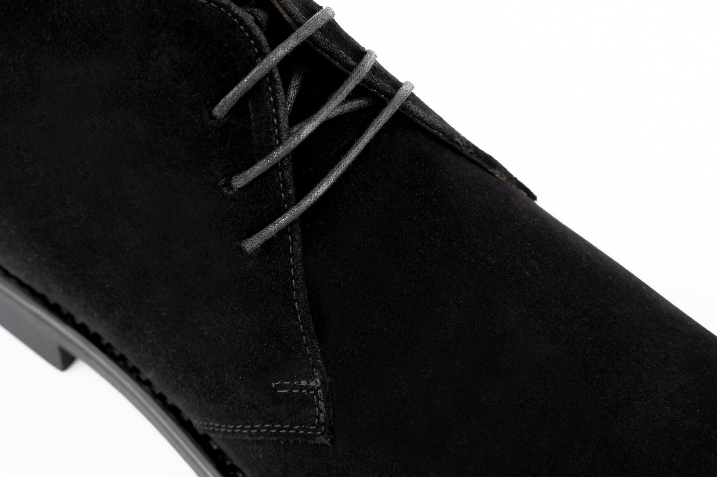 ypsons chukka boots homme veau velours noir semelle gomme vue zoom