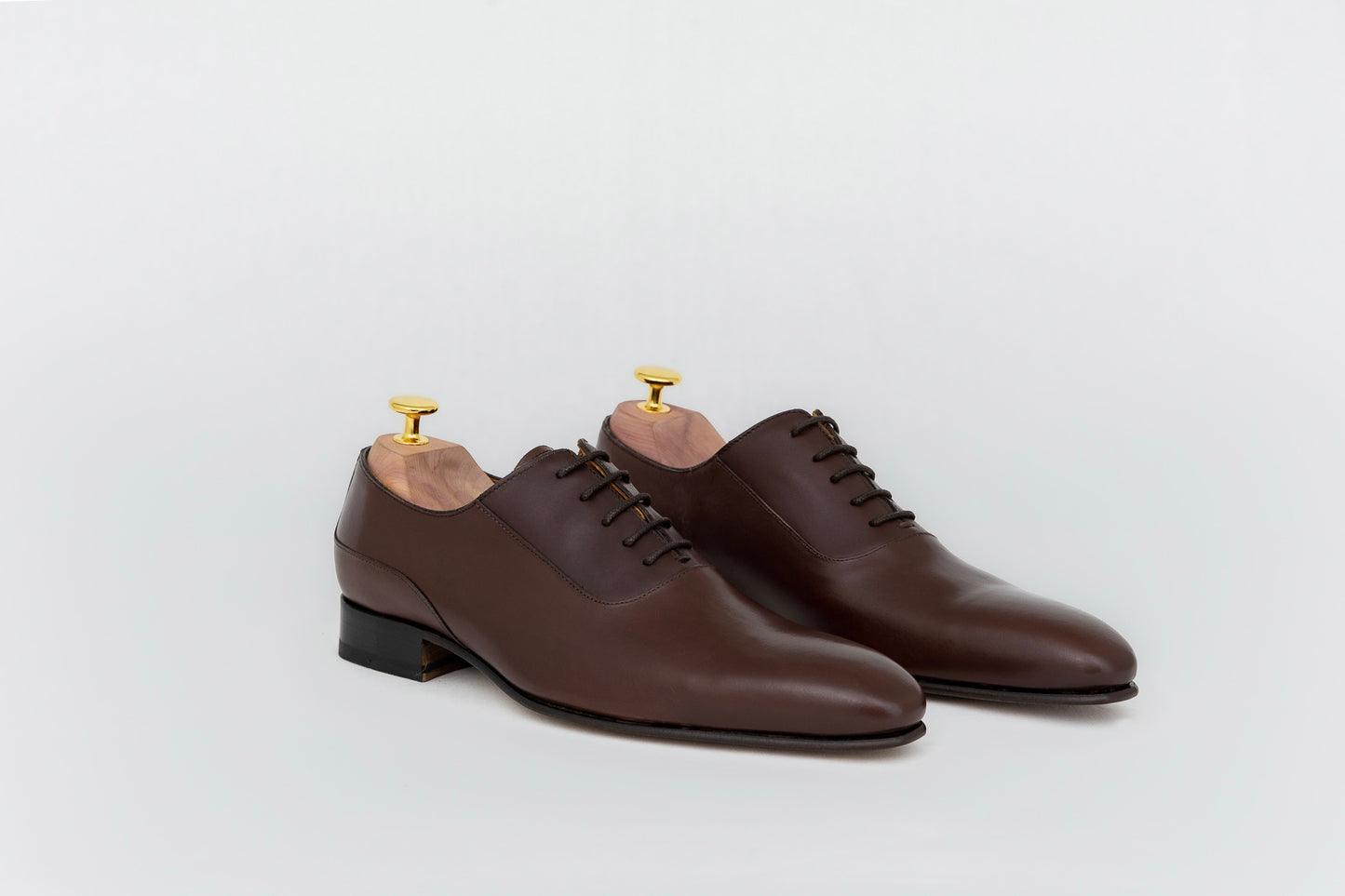 ypsons richelieu homme finizio cuir marron semelle cuir vue de biais