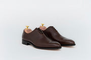 ypsons richelieu homme fleury cuir marron semelle cuir vue de biais