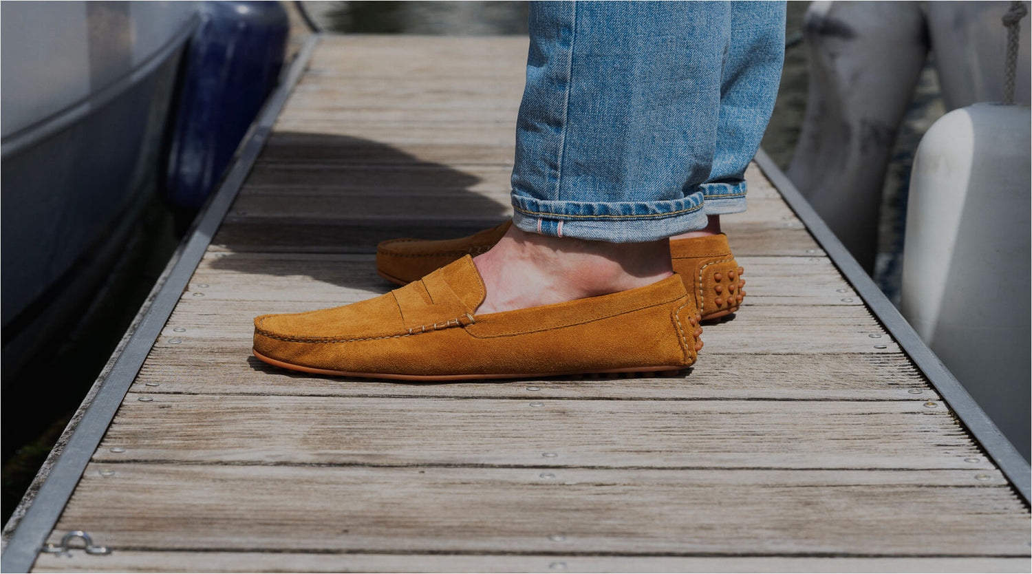 mocassins souple homme été caramel velours ypsons