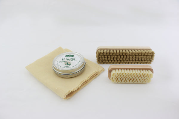 Kit entretien chaussures ou bottes en cuir gras ou huilé – Ypsons