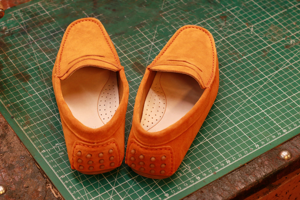 Mocassins Relax Velours orange