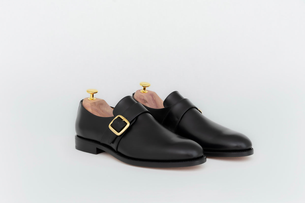 Bradford ypsons bradford chaussure boucle homme cuir noir vue de biais