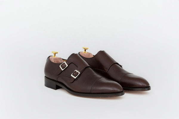 Chaussures Habillées Saint Crispin’s En Cuir Marron — Double Boucle, Taille UK 8.5 / EU 42.5
