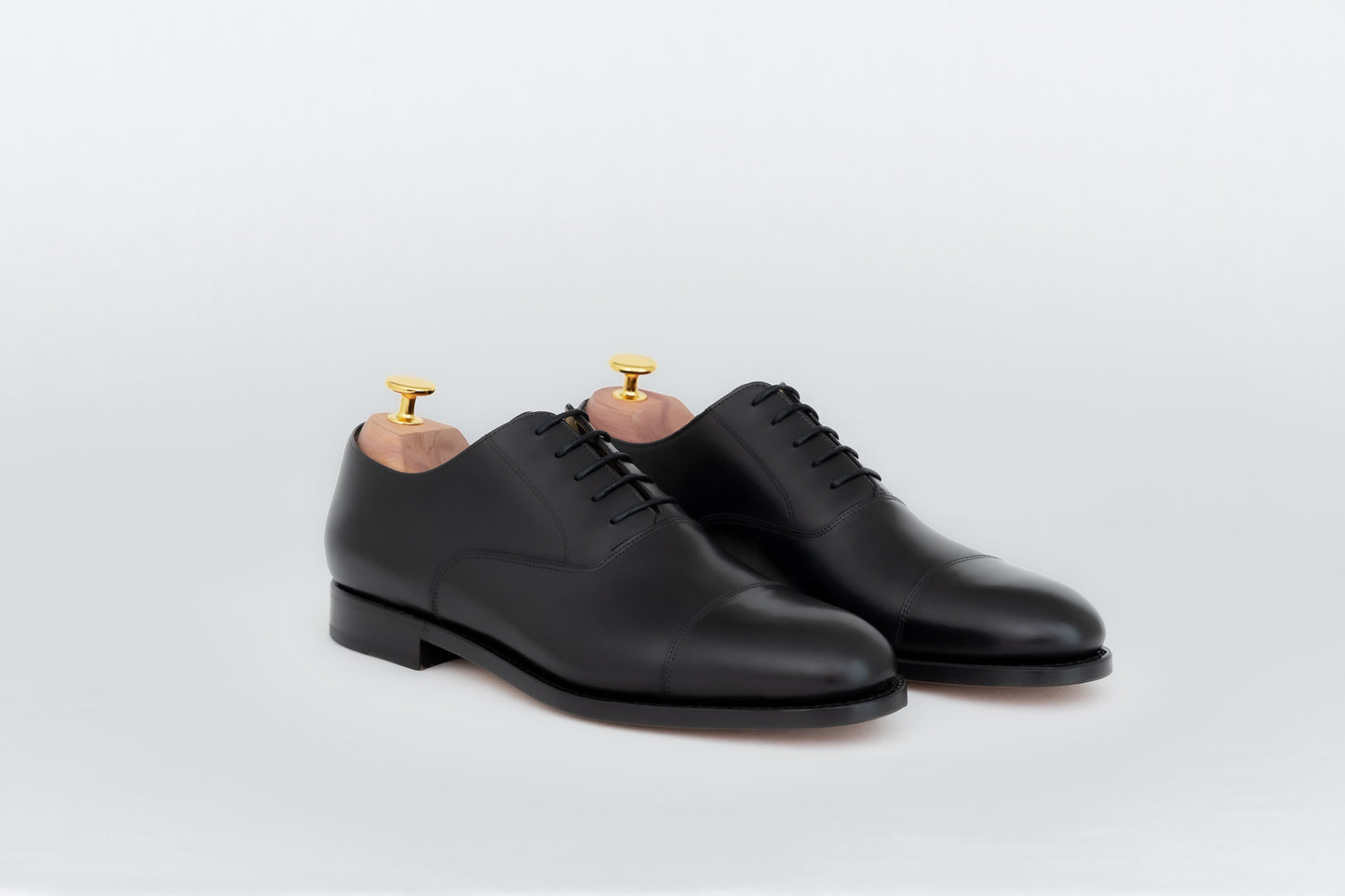 ypsons richelieu homme diplomate cuir noir semelle cuir vue de biais